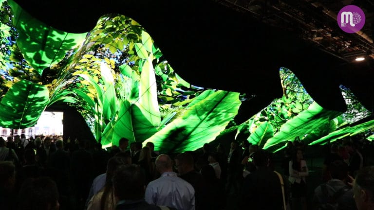 LG na CES 2020. Túnel com 200 telas curvas e planas chama atenção dos visitantes.