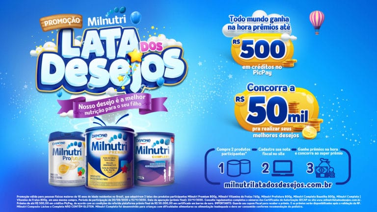 MKT House desenvolve promoção "Milnutri Lata dos Desejos" para Danone Nutricia