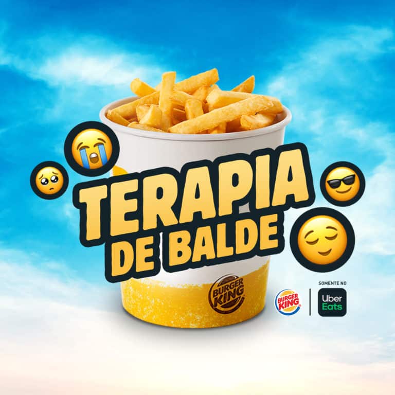 Balde de Batata do Burger King chega ao delivery em parceria com Uber Eats.