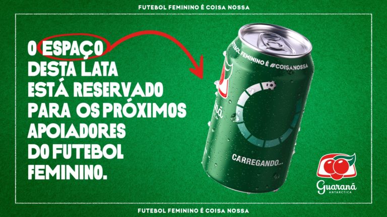 Guaraná Antarctica vai estampar logo das marcas que apoiarem o futebol feminino.