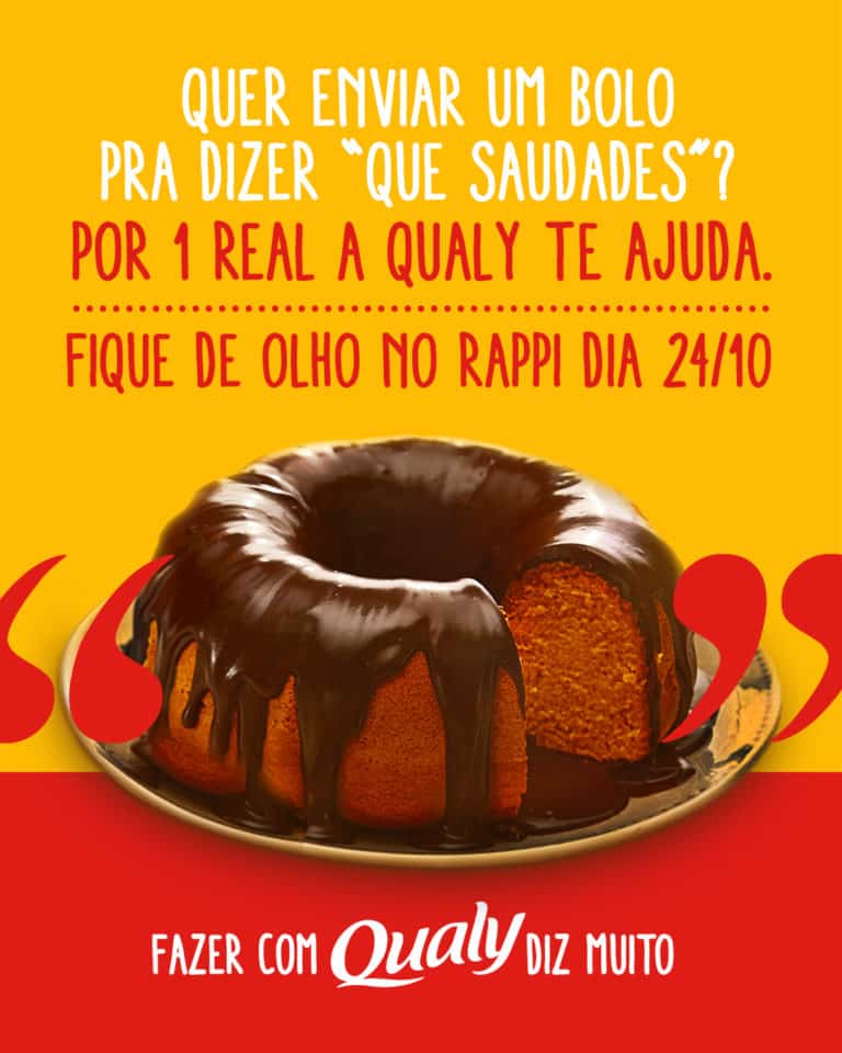 Qualy anuncia promoção com Rappi e Galeria dos Pães.
