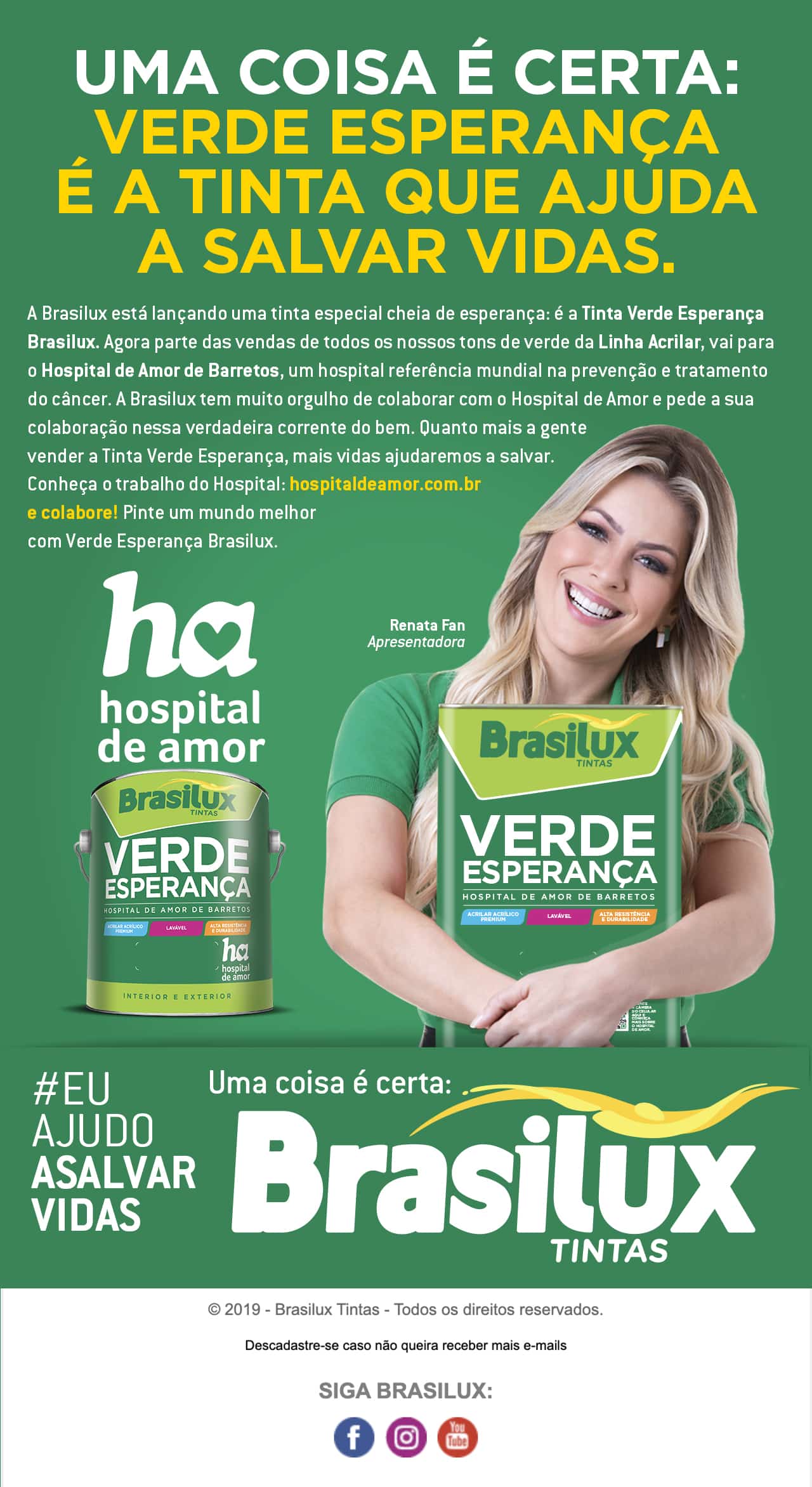 Renata Fan estrela ação beneficente para o Hospital de Amor