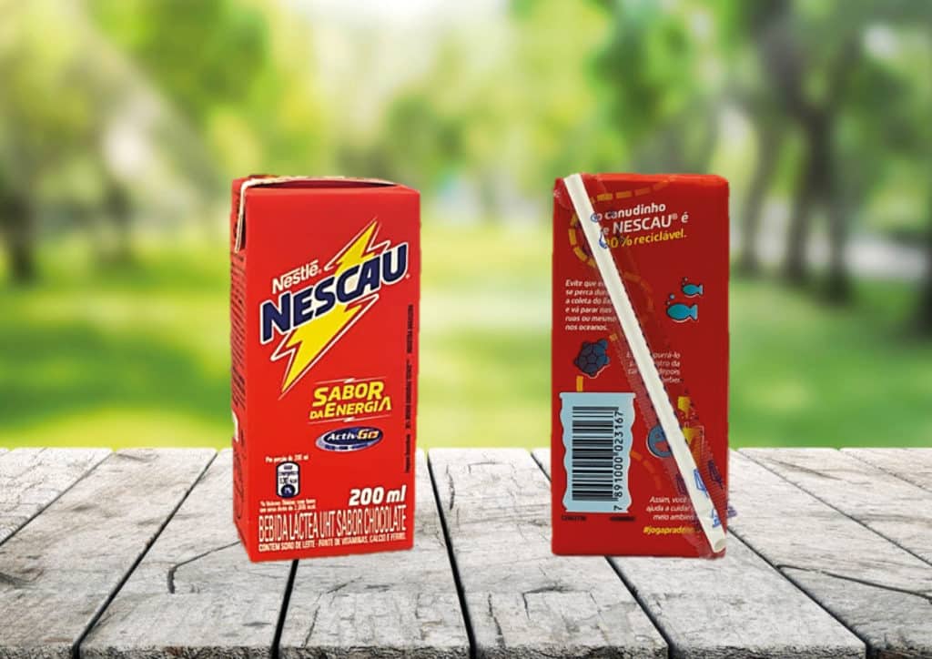 Nescau anuncia a retirada de 100% dos canudos plásticos de suas bebidas.