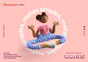 Gympass convida seus usuários a definirem metas acessíveis para 2021.
