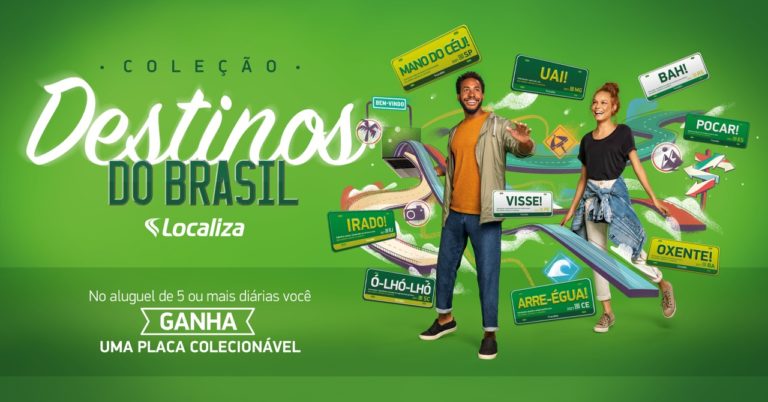 Localiza presenteia clientes com placas colecionáveis com gírias de cada região.