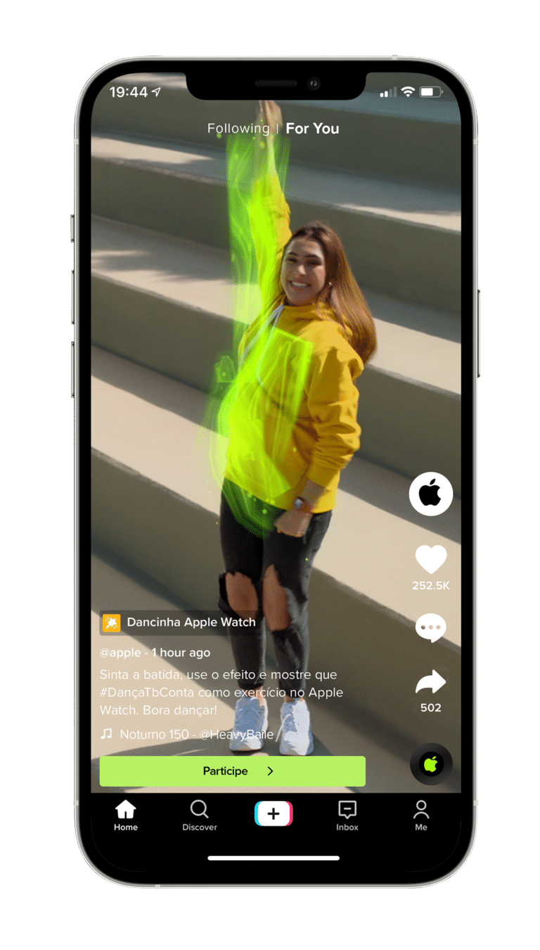 Apple lança desafio #DançarTbConta no TikTok.
