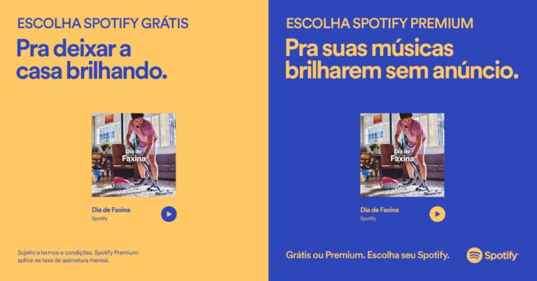 Spotify celebra o poder de escolha do usuário.