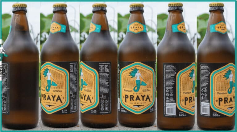 Cerveja Praya apresenta novo rótulo mais sustentável.
