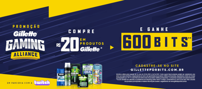 GILLETTE ANUNCIA O RETORNO DE GAMING ALLIANCE ATRAVÉS DA PROMOÇÃO GILLETTE POR BITS