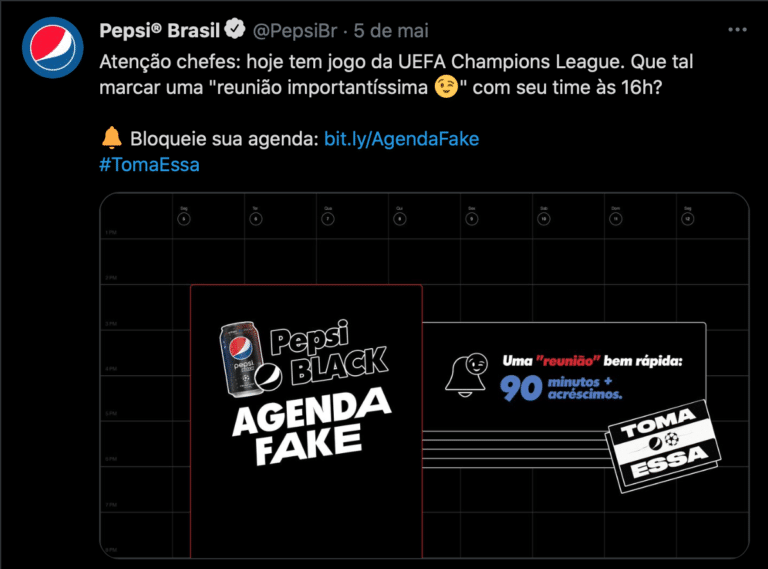 PEPSI cria agenda fake para fãs de futebol