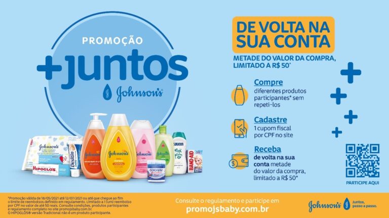 Promoção +Juntos de JOHNSON'S com cashback