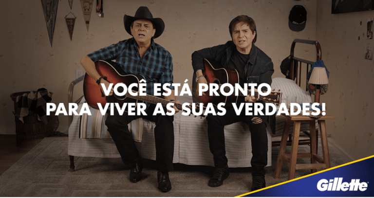 Gillette apresenta campanha "Evidências" em parceria com Chitãozinho & Xororó.
