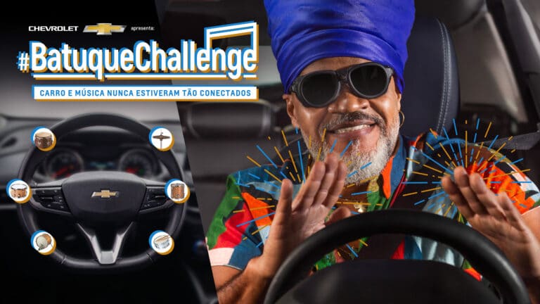 A Chevrolet inicia ação de lançamento do perfil oficial da marca na plataforma do TikTok ao som da batucada de Carlinhos Brown.