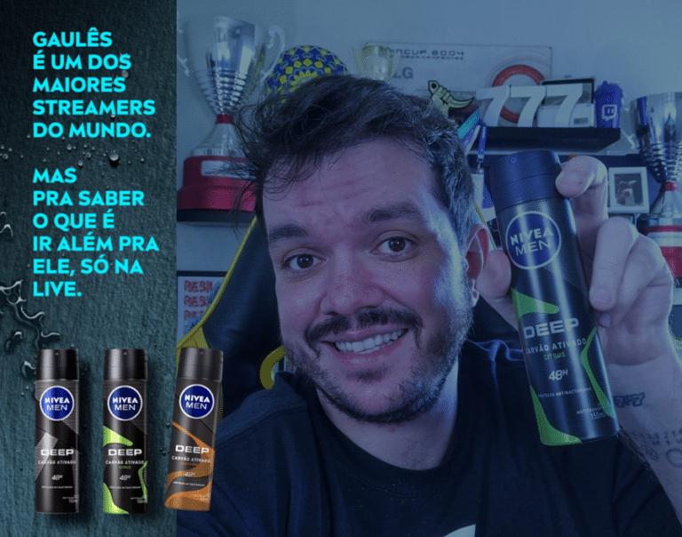 A Nivea iniciou sua campanha de NIVEA MEN DEEP patrocinando o maior streamer do Brasil: Gaules, o novo influenciador da marca.