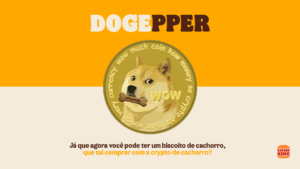 O Burger King passa a aceitar, nas compras do DOGPPER, lançamento da marca voltado para os cachorros, pagamentos feitos por DOGECOINS.