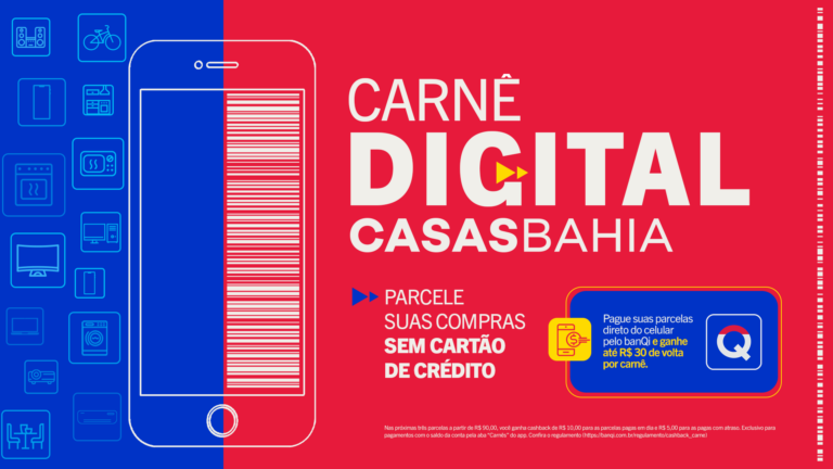 A Casas Bahia e a VMLY&R criam campanha para reforçar o parcelamento das compras sem cartão de crédito e divulgar o Carnê Digital.
