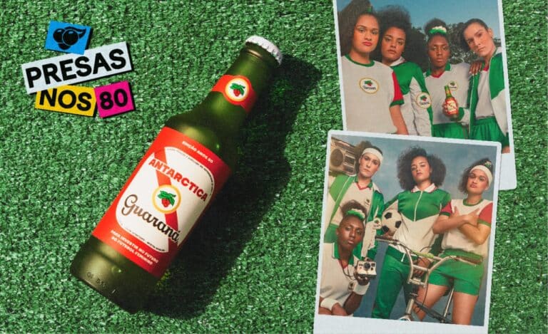 Guaraná Antarctica apoia o movimento #presasnos80 e cria garrafa retrô com 100% da renda revertida para o futuro do futebol feminino