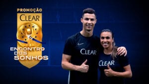 Clear lança promoção “Encontro dos Sonhos Clear”, que irá proporcionar a chance de ficar frente a frente com Cristiano Ronaldo e Marta Silva.