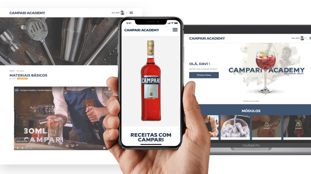 A Campari Academy, canal para a formação de bartenders no Brasil, lança a sua primeira plataforma educacional digital aberta sobre mixologia.