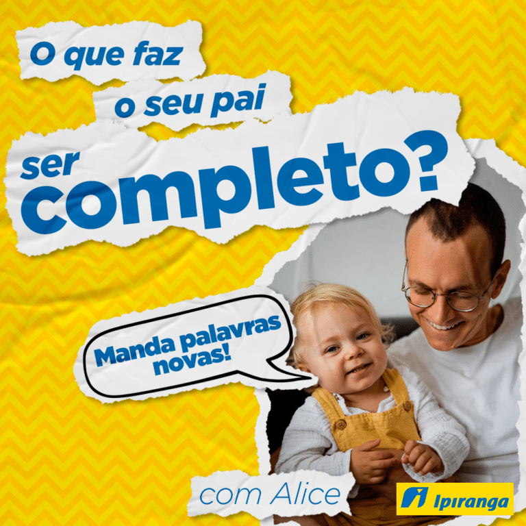 O Posto Ipiranga traz, em ação especial do Dia dos Pais, a bebê Alice, que viralizou por pronunciar palavras difíceis com apenas dois anos.