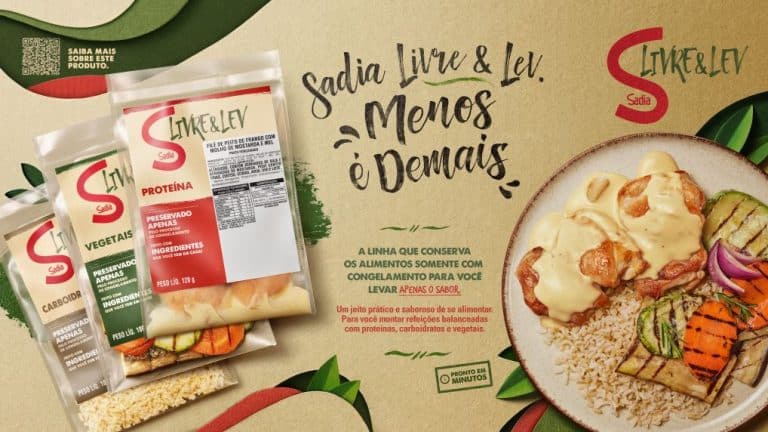 Sadia anuncia o lançamento da linha Sadia Livre&Lev, que agrega ainda mais sabor e praticidade à rotina, enaltecendo a simplicidade.