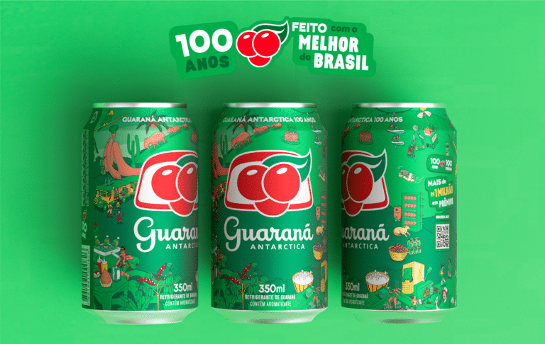 Guaraná Antarctica convidou seus sócios para fazer parte do centenário da marca, ao ajudar a criar a edição comemorativa das latinhas. 