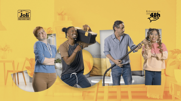 Joli Materiais apresenta campanha mostrando como situações cotidianas dos afazeres domésticos podem ser feitas de um jeito leve.