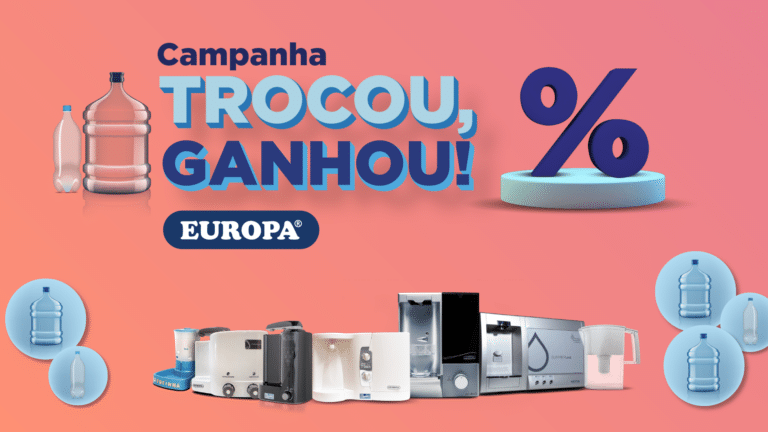 O Grupo EUROPA inicia a campanha "Trocou, Ganhou!", voltada a diminuir a quantidade de plástico que descartam no meio ambiente.