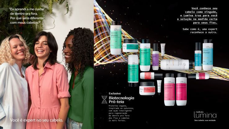 Natura Lumina apresenta nova campanha, que coloca a consumidora como a expert nas necessidades do próprio cabelo e Lumina.