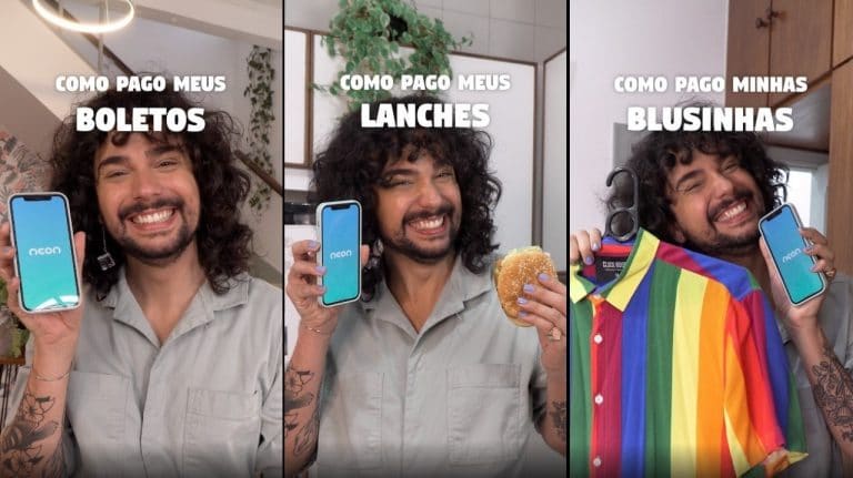A fintech Neon começou uma campanha em mídias online em parceria com grandes influenciadores, além de se unir à Digital Favela.
