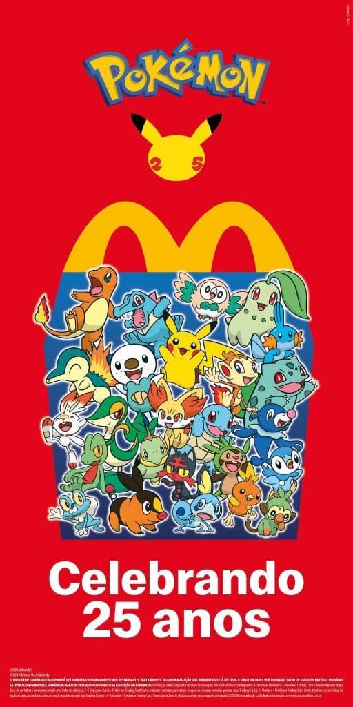 McLanche Feliz celebra 25 anos de Pokémon.