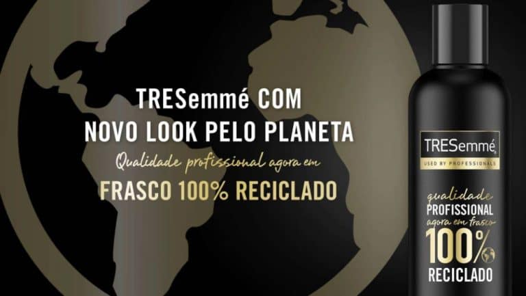 A TRESemmé lança suas novas embalagens feitas 100% de plástico reciclado e reciclável, aliando alta performance à responsabilidade ambiental.