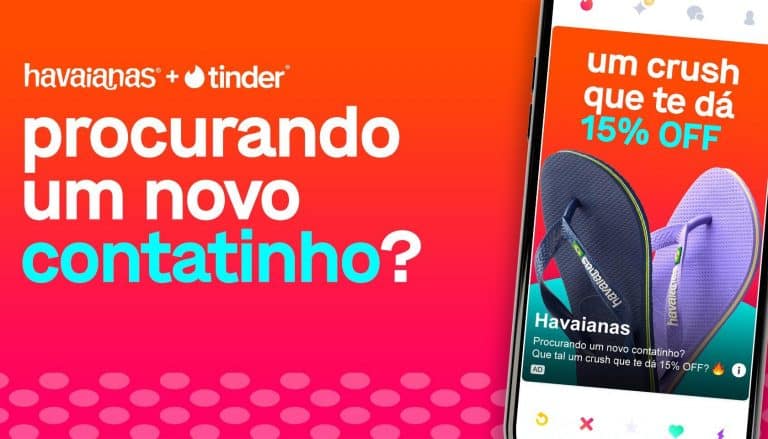Havaianas anuncia parceria com o Tinder, e leva toda sua irreverência, bom humor e alto astral para aqueles em busca de um contatinho.