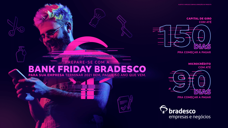 'Bank Friday Bradesco' promove pacote de benefícios para clientes do banco.