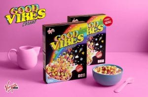 A Virgin Mobile Colômbia, após criar a campanha "Only Good Vibes", transforma essas Good Vibes e cria um novo cereal exclusivo da marca.
