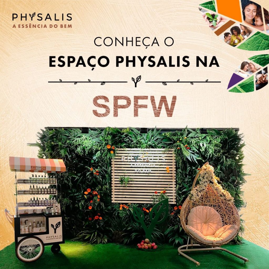 Physalis leva ativação instagramável para o SPFW.