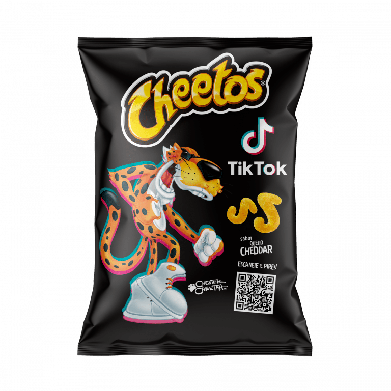 Cheetos e TikTok se unem para lançar salgadinho no formato inédito.