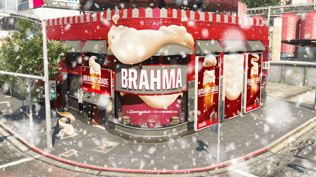 A Brahma leva toda sua Brahmosidade para a Cidade Alta, o maior servidor de GTA RP da America Latina, da empresa de assets games Outplay.
