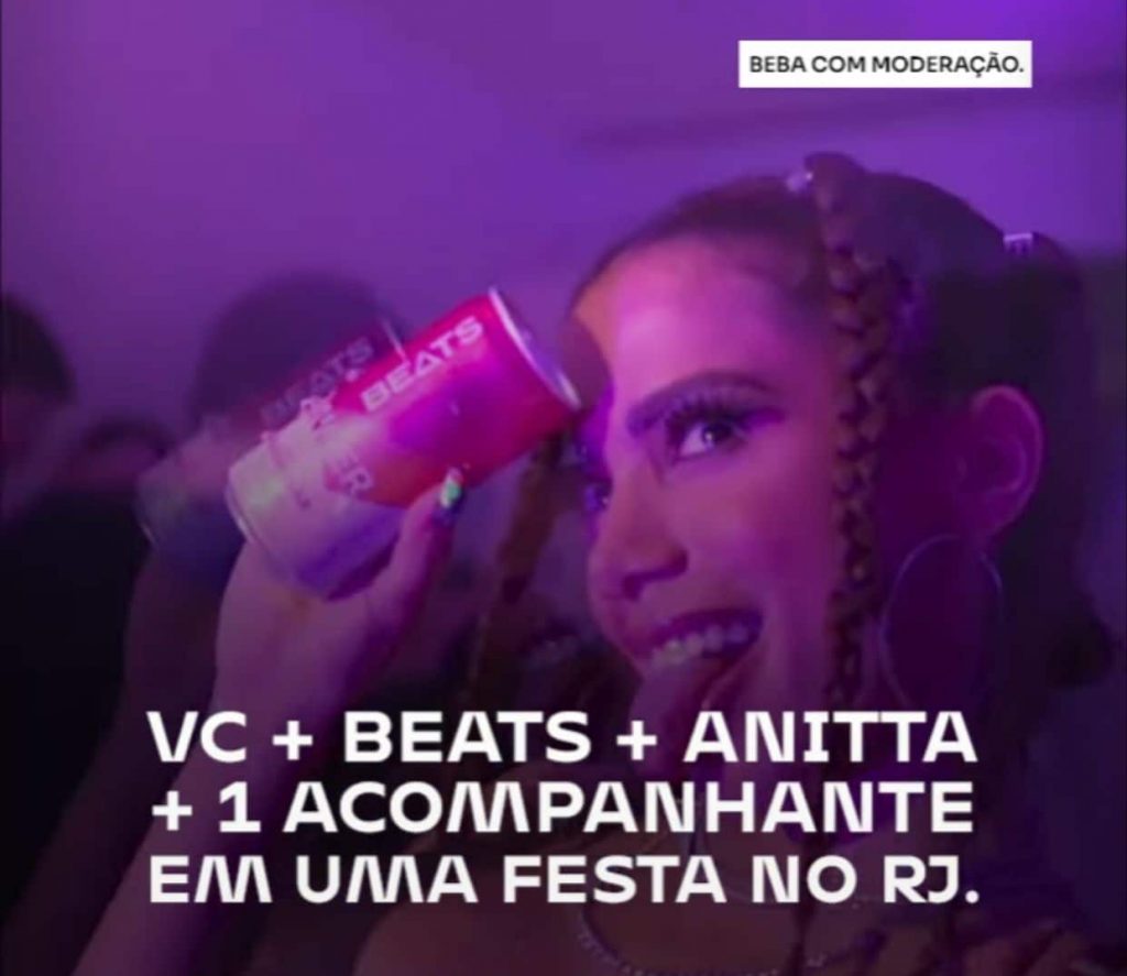 Beats Drinks separou, com a volta da cantora Anitta ao Brasil, um par de convites exclusivos para um fã e acompanhante conhecer a musa.