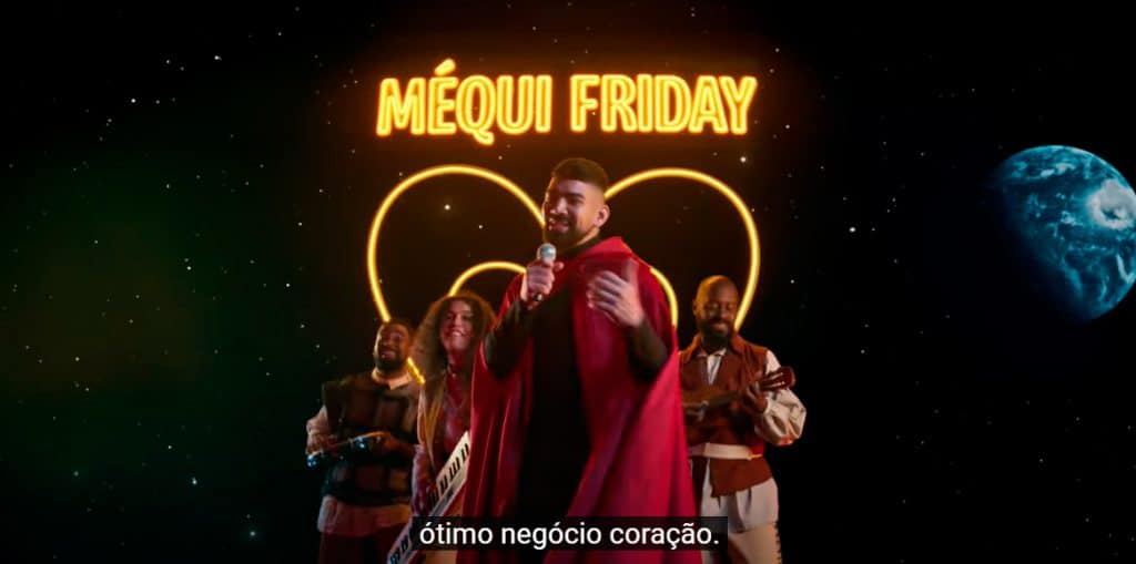 A campanha da Méqui Friday 2021 tem sua estreia hoje, dia 17 de novembro, na TV e no digital, protagonizada pelo cantor de pagode Dilsinho