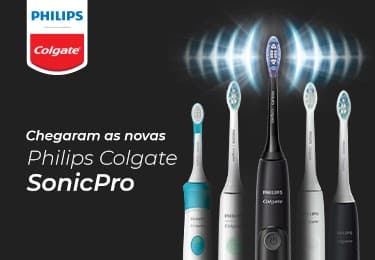 Philips e Colgate anunciam escova de dentes elétrica.