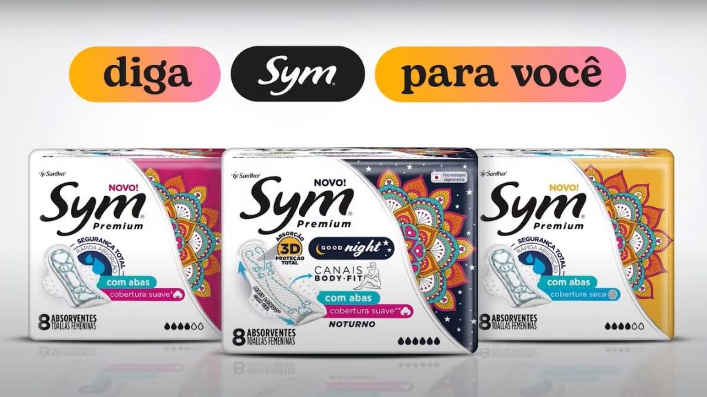 A agência AreaG acaba de lançar uma campanha empoderada e diversa para divulgar a nova linha de absorventes Sym Premium.