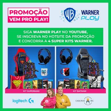 O Warner Play está lançando uma promoção especial com diversos prêmios relacionados aos maiores super-heróis de todos os tempos.