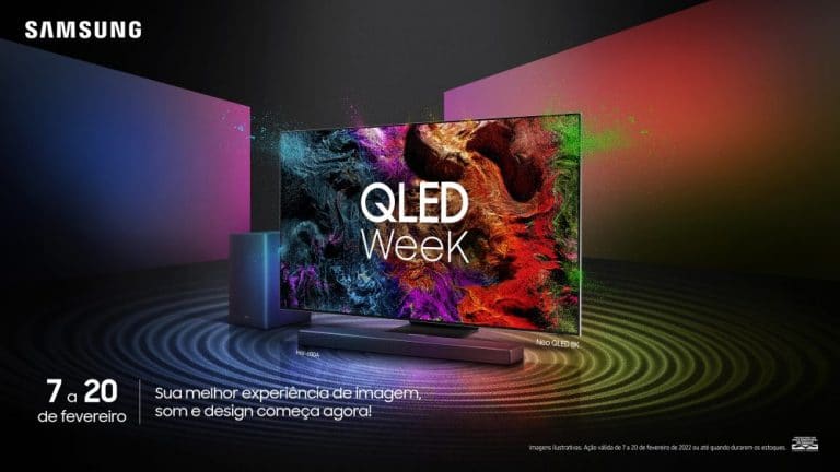 A Samsung transmite, em seus perfis no Facebook e Instagram, uma Live Shop especial dedicada à linha de televisores QLED da marca.