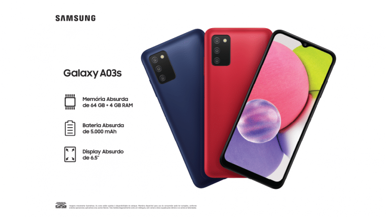 A Samsung apresenta, nesta segunda-feira, dia 7 de fevereiro, o mais novo membro da família Galaxy A no Brasil: o Galaxy A03.