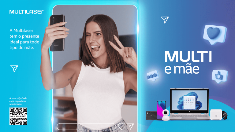 A Multilaser acaba de anunciar sua campanha de Dia das Mães para 2022, nomeada "Multi e mãe", que é assinada pela Ampfy.