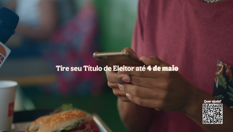 O Burger King chama a atenção dos jovens brasileiros sobre a necessidade de tirarem o título de eleitor para votarem nas eleições de 2022.