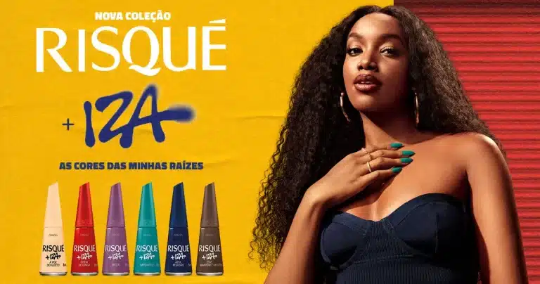 Risqué, em parceria com a cantora Iza, anuncia o lançamento da coleção Risqué + IZA, transmitindo em seis tonalidades a combinação perfeita.
