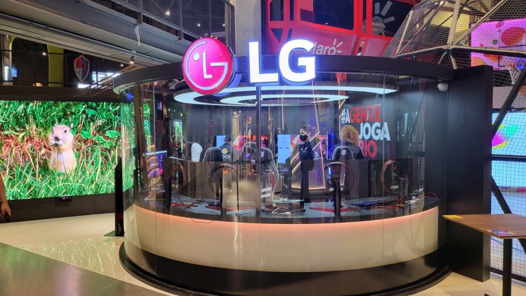 Arena Gamer da LG no gexperience, parque da Globo