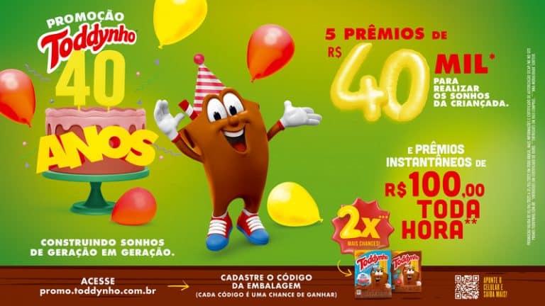 Toddynho lança promoção que sorteará 400 mil reais em prêmios.